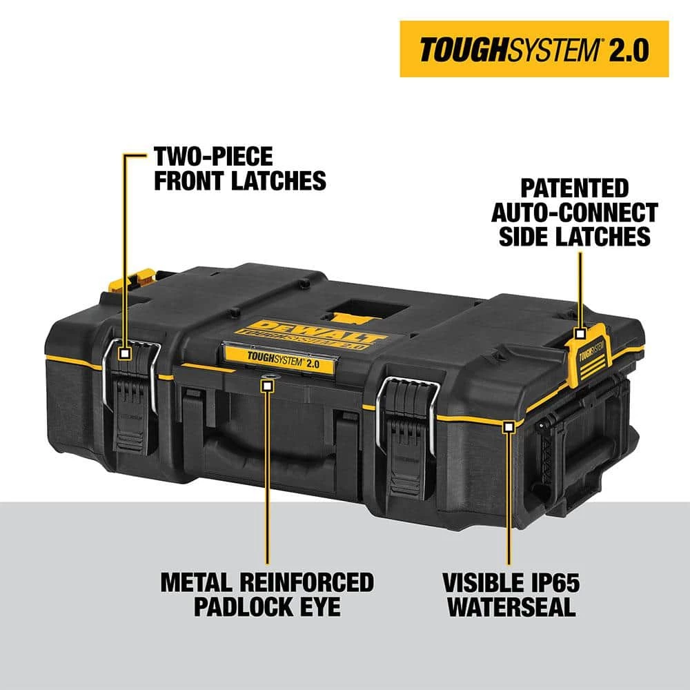 DEWALT TOUGHSYSTEM 2.0 Small Tool Box with Bonus 22 in. Medium Tool Box and 24 in. Mobile Tool Box (3-Piece Set) 5 DEWALT TOUGHSYSTEM 2.0 Small Tool Box with Bonus 22 in. Medium Tool Box and 24 in. Mobile Tool Box (3-Piece Set) - Image 3