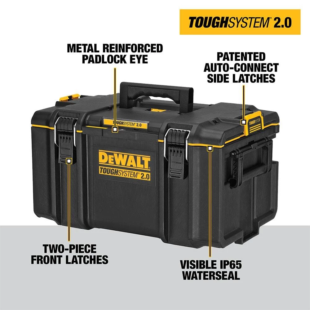 DEWALT TOUGHSYSTEM 2.0 Small Tool Box with Bonus Medium Tool Box, Mobile Tool Box and Mechanic Tool Set (226-Piece) w/ Tool Box 6 DEWALT TOUGHSYSTEM 2.0 Small Tool Box with Bonus Medium Tool Box, Mobile Tool Box and Mechanic Tool Set (226-Piece) w/ Tool Box - Image 4