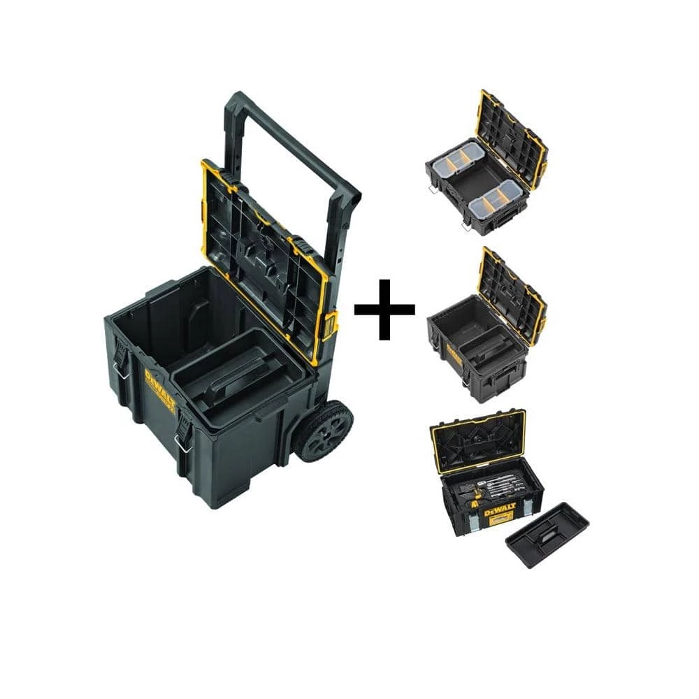 DEWALT TOUGHSYSTEM 2.0 Small Tool Box with Bonus Medium Tool Box, Mobile Tool Box and Mechanic Tool Set (226-Piece) w/ Tool Box 4 DEWALT TOUGHSYSTEM 2.0 Small Tool Box with Bonus Medium Tool Box, Mobile Tool Box and Mechanic Tool Set (226-Piece) w/ Tool Box - Image 2
