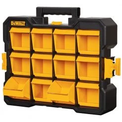 DEWALT 12-Compartment Small Parts Organizer Flip Bin (2-Pack) 10 DEWALT 12-Compartment Small Parts Organizer Flip Bin (2-Pack) -Tool Storage Online Shop black dewalt small parts organizers dwst14121w2pk 40 1000