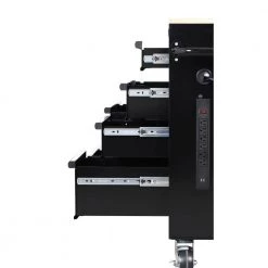 Husky 42 in. W x 18.1 in. D 8-Drawer Black Mobile Workbench Cabinet with Solid Wood Top -Tool Storage Online Shop black husky mobile workbenches h42mwc8blk 44 1000