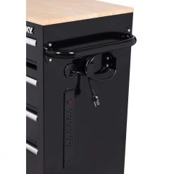 Husky 42 in. W x 18.1 in. D 8-Drawer Black Mobile Workbench Cabinet with Solid Wood Top -Tool Storage Online Shop black husky mobile workbenches h42mwc8blk 4f 1000