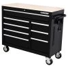 Husky 42 in. W x 18.1 in. D 8-Drawer Black Mobile Workbench Cabinet with Solid Wood Top 1 Husky 42 in. W x 18.1 in. D 8-Drawer Black Mobile Workbench Cabinet with Solid Wood Top -Tool Storage Online Shop black husky mobile workbenches h42mwc8blk 64 1000