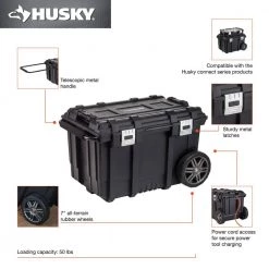 Husky 26 in. Connect Rolling Tool Box Black -Tool Storage Online Shop black husky modular tool storage systems 228224 77 1000