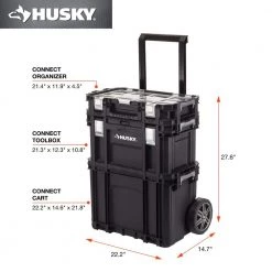 Husky 22 in. Connect Rolling System Tool Box -Tool Storage Online Shop black husky modular tool storage systems 230381 40 1000