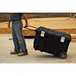 Husky 37 in. Rolling Tool Box Utility Cart Black -Tool Storage Online Shop black husky portable tool boxes 209261 31 1000