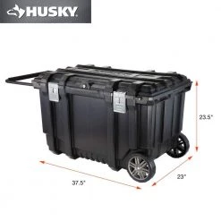 Husky 37 in. Rolling Tool Box Utility Cart Black -Tool Storage Online Shop black husky portable tool boxes 209261 77 1000