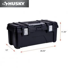 Husky 26 in. Black Plastic Portable Tool Box with Metal Latches -Tool Storage Online Shop black husky portable tool boxes 235580 40 1000