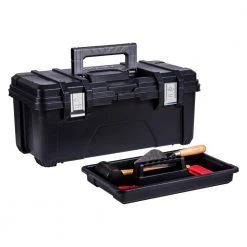 Husky 26 in. Black Plastic Portable Tool Box with Metal Latches -Tool Storage Online Shop black husky portable tool boxes 235580 44 1000