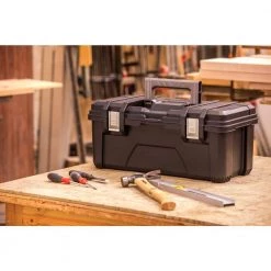 Husky 26 in. Black Plastic Portable Tool Box with Metal Latches -Tool Storage Online Shop black husky portable tool boxes 235580 c3 1000