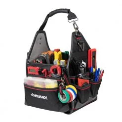 Husky 10 in. Electrician Tool Bag with Removable Tool Wall -Tool Storage Online Shop black husky tool bags 67128 02 c3 1000