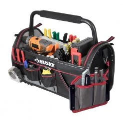 Husky 20 in. Pro Tool Tote with Removable Tool Wall -Tool Storage Online Shop black husky tool bags 67129 02 77 1000