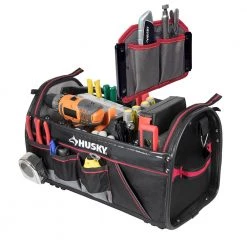 Husky 20 in. Pro Tool Tote with Removable Tool Wall -Tool Storage Online Shop black husky tool bags 67129 02 e1 1000