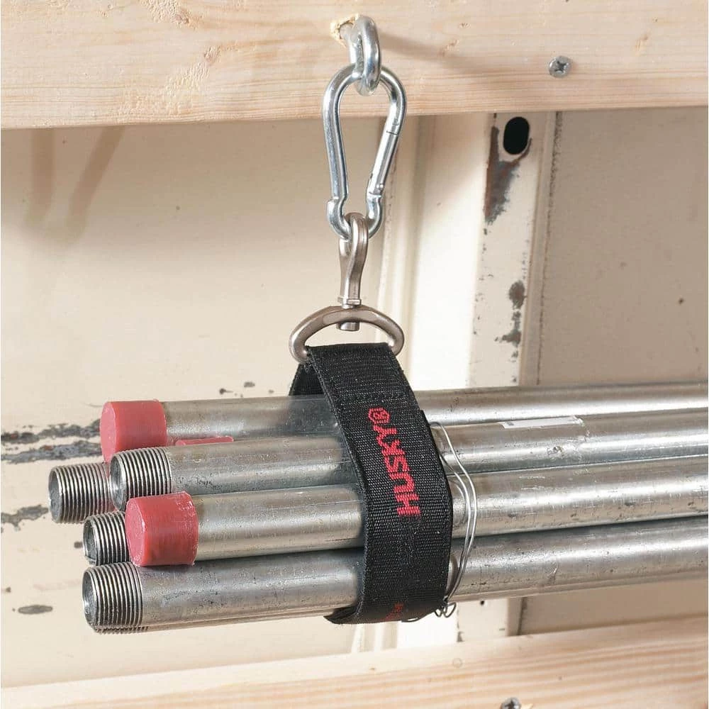 Husky 18 in. Heavy Duty Hanging Quick-Release Hooks with Carabiner Strap 4 Husky 18 in. Heavy Duty Hanging Quick-Release Hooks with Carabiner Strap - Image 2