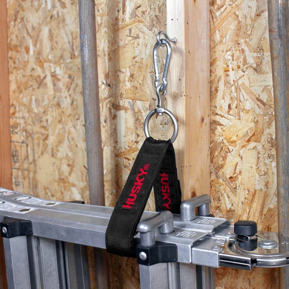 Husky 18 in. Heavy-Duty Hanging Carabiner Strap Zinc-Plated Steel with Quick-Release Hook and Loop Fastening in Black (5-Pack) 4 Husky 18 in. Heavy-Duty Hanging Carabiner Strap Zinc-Plated Steel with Quick-Release Hook and Loop Fastening in Black (5-Pack) - Image 2