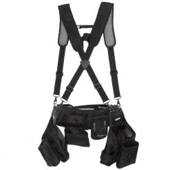Husky 2-Bag 18 -Pocket Black Framer's Suspension Rig Work Tool Belt with Suspenders 19 Husky 2-Bag 18 -Pocket Black Framer's Suspension Rig Work Tool Belt with Suspenders -Tool Storage Online Shop black husky tool belts hd00116 th 4f 1000