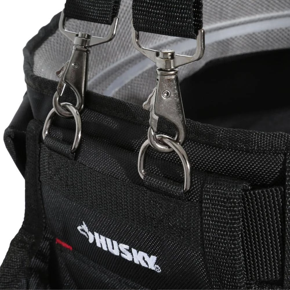 Husky 2-Bag 18 -Pocket Black Framer's Suspension Rig Work Tool Belt with Suspenders 7 Husky 2-Bag 18 -Pocket Black Framer's Suspension Rig Work Tool Belt with Suspenders - Image 5