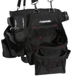 Husky 2-Bag 18 -Pocket Black Framer's Suspension Rig Work Tool Belt with Suspenders 23 Husky 2-Bag 18 -Pocket Black Framer's Suspension Rig Work Tool Belt with Suspenders -Tool Storage Online Shop black husky tool belts hd00116 th 76 1000