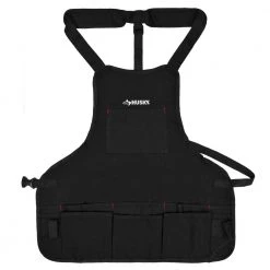 Husky 23 in. 16-Pocket Black Canvas Bib Tool Apron