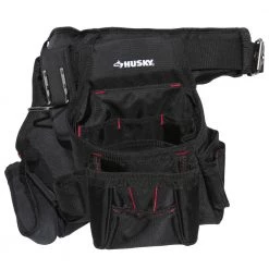 Husky 2-Bag 10-Pocket Black Contractor's Work Tool Belt 15 Husky 2-Bag 10-Pocket Black Contractor's Work Tool Belt -Tool Storage Online Shop black husky tool belts hd858759 th 1f 1000