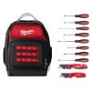 Milwaukee 15 in. Ultimate Jobsite Backpack with Screwdriver Set and FASTBACK Utility Knifes (10-Piece)