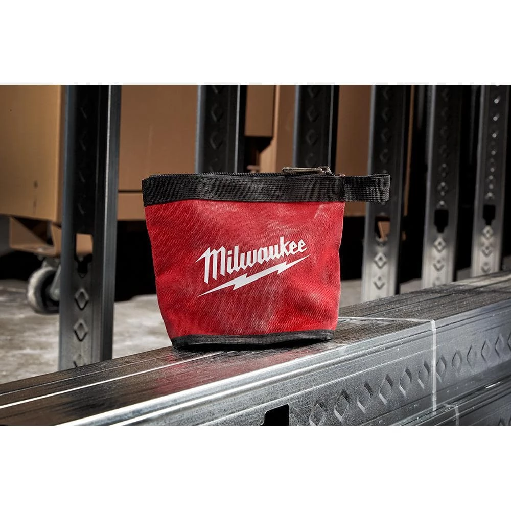 Milwaukee 14 in. Low Profile Backpack with Multi-Size Zipper Tool Bags in Red (3-Pack) 11 Milwaukee 14 in. Low Profile Backpack with Multi-Size Zipper Tool Bags in Red (3-Pack) - Image 9