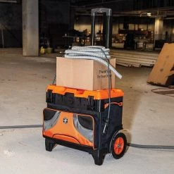 Klein Tools Tradesman Pro Tool Master Rolling Tool Bag, 19 Pockets, 22-Inch -Tool Storage Online Shop black orange klein tools portable tool boxes 55473rtb 1d 1000