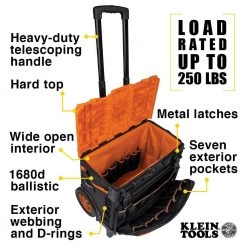 Klein Tools Tradesman Pro Tool Master Rolling Tool Bag, 19 Pockets, 22-Inch -Tool Storage Online Shop black orange klein tools portable tool boxes 55473rtb 40 1000