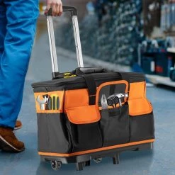 VEVOR 20 in. Rolling Tool Bag 198 lbs. Load Capacity 17-Pockets Bag Oxford Fabric Material with Telescoping Handle -Tool Storage Online Shop black vevor portable tool boxes gjbglgjdyc203usvcv0 31 1000