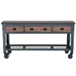 Duramax Building Products 72 in. x 24 in. 3-Drawers Rolling Industrial Workbench and Wood Top -Tool Storage Online Shop brown grey duramax building products mobile workbenches 68001 4f 1000
