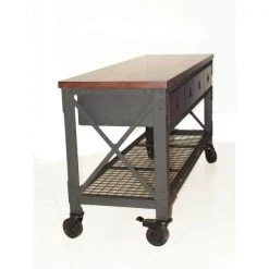Duramax Building Products 72 in. x 24 in. 3-Drawers Rolling Industrial Workbench and Wood Top -Tool Storage Online Shop brown grey duramax building products mobile workbenches 68001 d4 1000