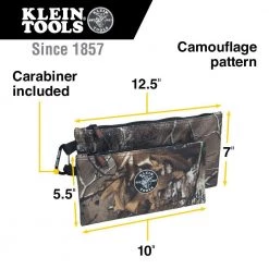 Klein Tools 10 in. Camo Zipper Tool Bag, 2-Pack -Tool Storage Online Shop camouflage klein tools tool bags 55560 e1 1000