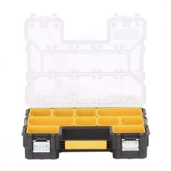 DEWALT 10-Compartment Deep Pro Small Parts Organizer -Tool Storage Online Shop clear black dewalt small parts organizers dwst14825 40 1000