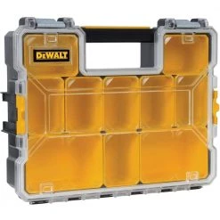 DEWALT 10-Compartment Deep Pro Small Parts Organizer -Tool Storage Online Shop clear black dewalt small parts organizers dwst14825 44 1000
