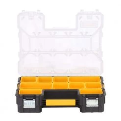 DEWALT 10-Compartment Deep Pro Small Parts Organizer -Tool Storage Online Shop clear black dewalt small parts organizers dwst14825 4f 1000