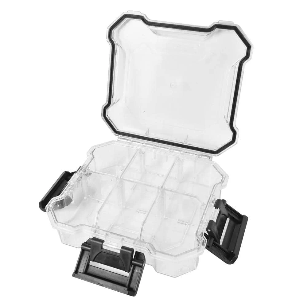 Husky 6 in. 6-Compartment Waterproof Storage Bin Small Parts Organizer 4 Husky 6 in. 6-Compartment Waterproof Storage Bin Small Parts Organizer - Image 2