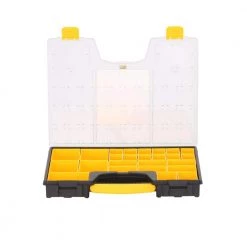 Stanley 25-Compartment Shallow Pro Small Parts Organizer 17 Stanley 25-Compartment Shallow Pro Small Parts Organizer -Tool Storage Online Shop clear yellow stanley small parts organizers 014725r 1d 1000