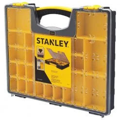 Stanley 25-Compartment Shallow Pro Small Parts Organizer 18 Stanley 25-Compartment Shallow Pro Small Parts Organizer -Tool Storage Online Shop clear yellow stanley small parts organizers 014725r 66 1000