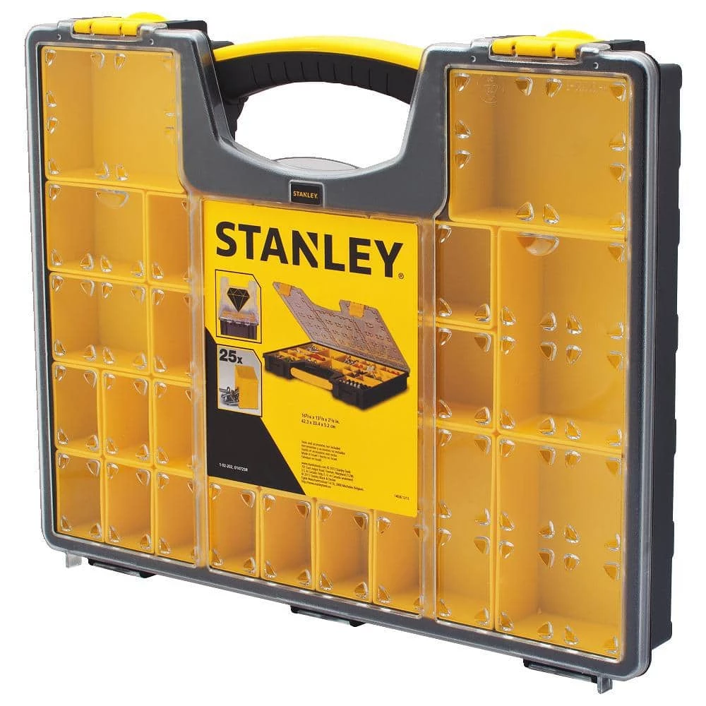 Stanley 25-Compartment Shallow Pro Small Parts Organizer 8 Stanley 25-Compartment Shallow Pro Small Parts Organizer - Image 6
