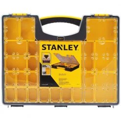 Stanley 25-Compartment Shallow Pro Small Parts Organizer 19 Stanley 25-Compartment Shallow Pro Small Parts Organizer -Tool Storage Online Shop clear yellow stanley small parts organizers 014725r 77 1000