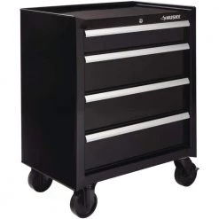 Husky 26.5 in. W x 18 in. D Standard Duty 4-Drawer Rolling Tool Cabinet in Gloss Black -Tool Storage Online Shop gloss black husky tool cabinets hkst98066bk 1d 1000