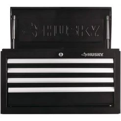 Husky 26 in. W x 12 in. D Standard Duty 4-Drawer Top Tool Chest in Gloss Black -Tool Storage Online Shop gloss black husky top tool chests hkst98065bk 1d 1000