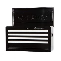 Husky 26 in. W x 12 in. D Standard Duty 4-Drawer Top Tool Chest in Gloss Black -Tool Storage Online Shop gloss black husky top tool chests hkst98065bk 4f 1000