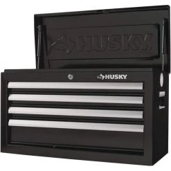 Husky 26 in. W x 12 in. D Standard Duty 4-Drawer Top Tool Chest in Gloss Black -Tool Storage Online Shop gloss black husky top tool chests hkst98065bk fa 1000