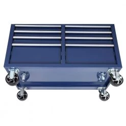 Husky 46 in. W x 24.5 in. D Standard Duty 9-Drawer Mobile Workbench Tool Chest with Solid Wood Top in Gloss Blue -Tool Storage Online Shop gloss blue with silver trim husky mobile workbenches h46mwc9gbv2 66 1000