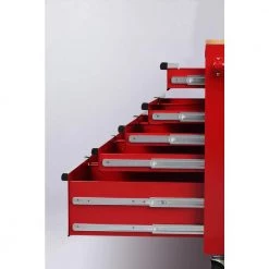 Husky 46 in. W x 24.5 in. D 9-Drawer Gloss Red Deep Tool Chest Mobile Workbench with Hardwood Top -Tool Storage Online Shop gloss red husky mobile workbenches h46mwc9rv2 c 44 1000