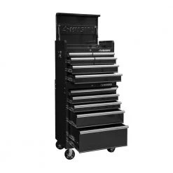 Husky 27 in. W x 18 in. D Standard Duty 11-Drawer Tool Chest and Top Tool Cabinet Combo in Black -Tool Storage Online Shop gloss tool chest combos uact h 270111bk fa 1000