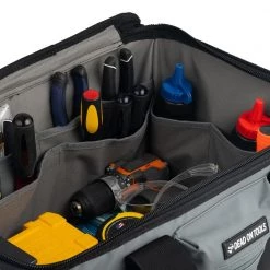 DEAD ON TOOLS 18 in. FlatTop Weather Resistant Tool Bag -Tool Storage Online Shop gray black dead on tools tool bags do720 1f 1000