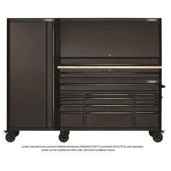 Husky Heavy-Duty 27.5 in. 4-Shelf Matte Black Rolling Side Tool Chest -Tool Storage Online Shop matte black side tool cabinets lockers h27locker4 a0 1000 1