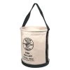 Klein Tools Canvas Bucket, Wide-Opening, Straight-Wall, Molded Bottom, 12-Inch 1 Klein Tools Canvas Bucket, Wide-Opening, Straight-Wall, Molded Bottom, 12-Inch -Tool Storage Online Shop natural canvas klein tools tool bags 5109 64 1000